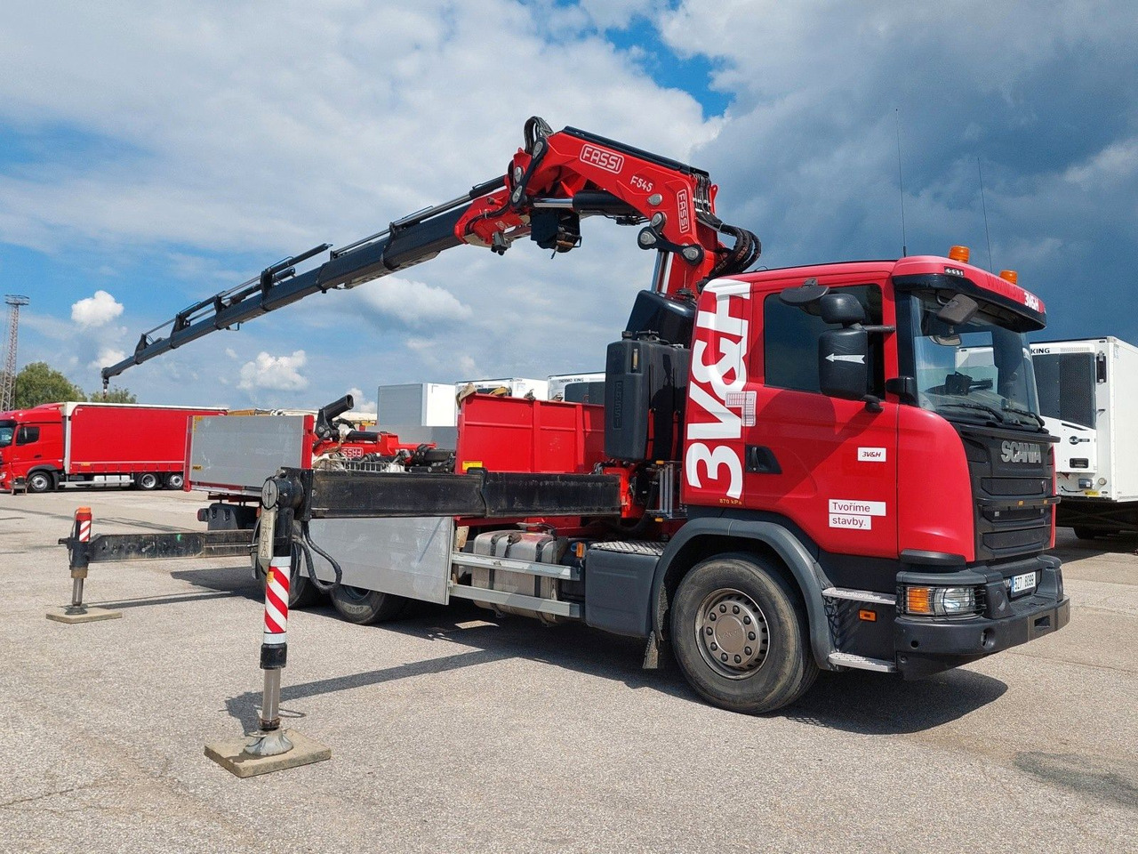 Camion plateau, Camion grue Scania G 410LB 6x4 HNA + Kran Fassi F545RA.2.27 FLY-JIB: photos 6