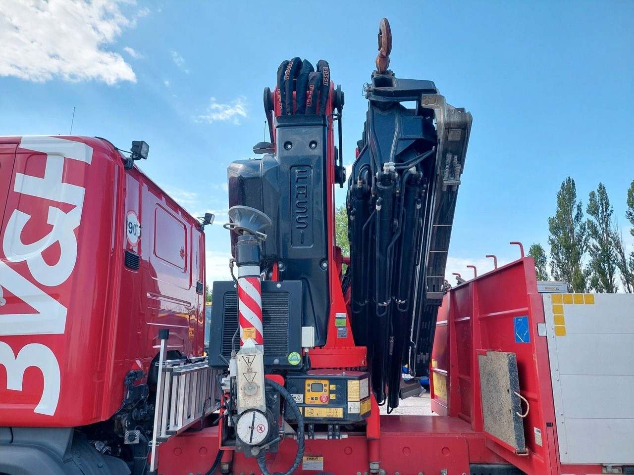 Camion plateau, Camion grue Scania G 410LB 6x4 HNA + Kran Fassi F545RA.2.27 FLY-JIB: photos 11