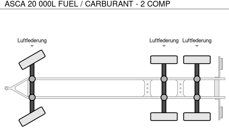 Remorque citerne pour transport de carburant ASCA 20 000L FUEL / CARBURANT - 2 COMP: photos 16