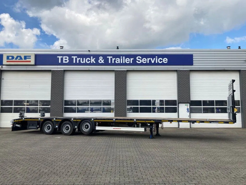 Kässbohrer SPS HM 3 / 0N - 18 / 27 Vlakke mega trailer met liftas, 18x rongen en kist voor de oprijplaten - Semi-remorque plateau: photos 2 Kässbohrer SPS HM 3 / 0N - 18 / 27 Vlakke mega trailer met liftas, 18x rongen en kist voor de oprijplaten - Semi-remorque plateau: photos 2