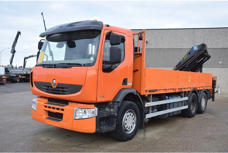 Renault Premium 410 - Camion plateau, Camion grue: photos 2 Renault Premium 410 - Camion plateau, Camion grue: photos 2