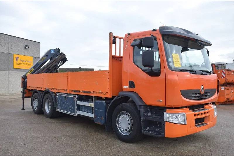 Renault Premium 410 - Camion plateau, Camion grue: photos 4 Renault Premium 410 - Camion plateau, Camion grue: photos 4