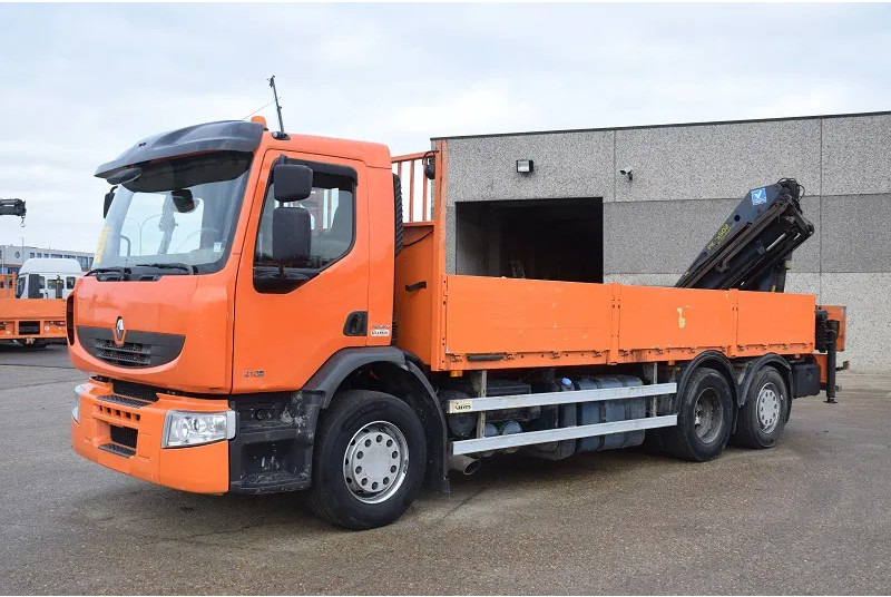 Renault Premium 410 - Camion plateau, Camion grue: photos 1 Renault Premium 410 - Camion plateau, Camion grue: photos 1