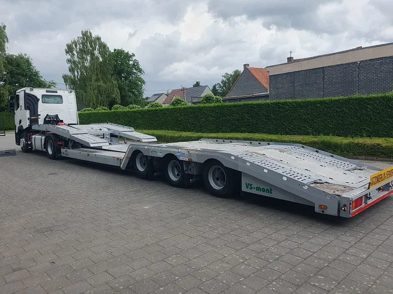 VS MONT VSAT02  -Belgische Trailer - Truck transporter - Semi-remorque porte-voitures: photos 1 VS MONT VSAT02  -Belgische Trailer - Truck transporter - Semi-remorque porte-voitures: photos 1