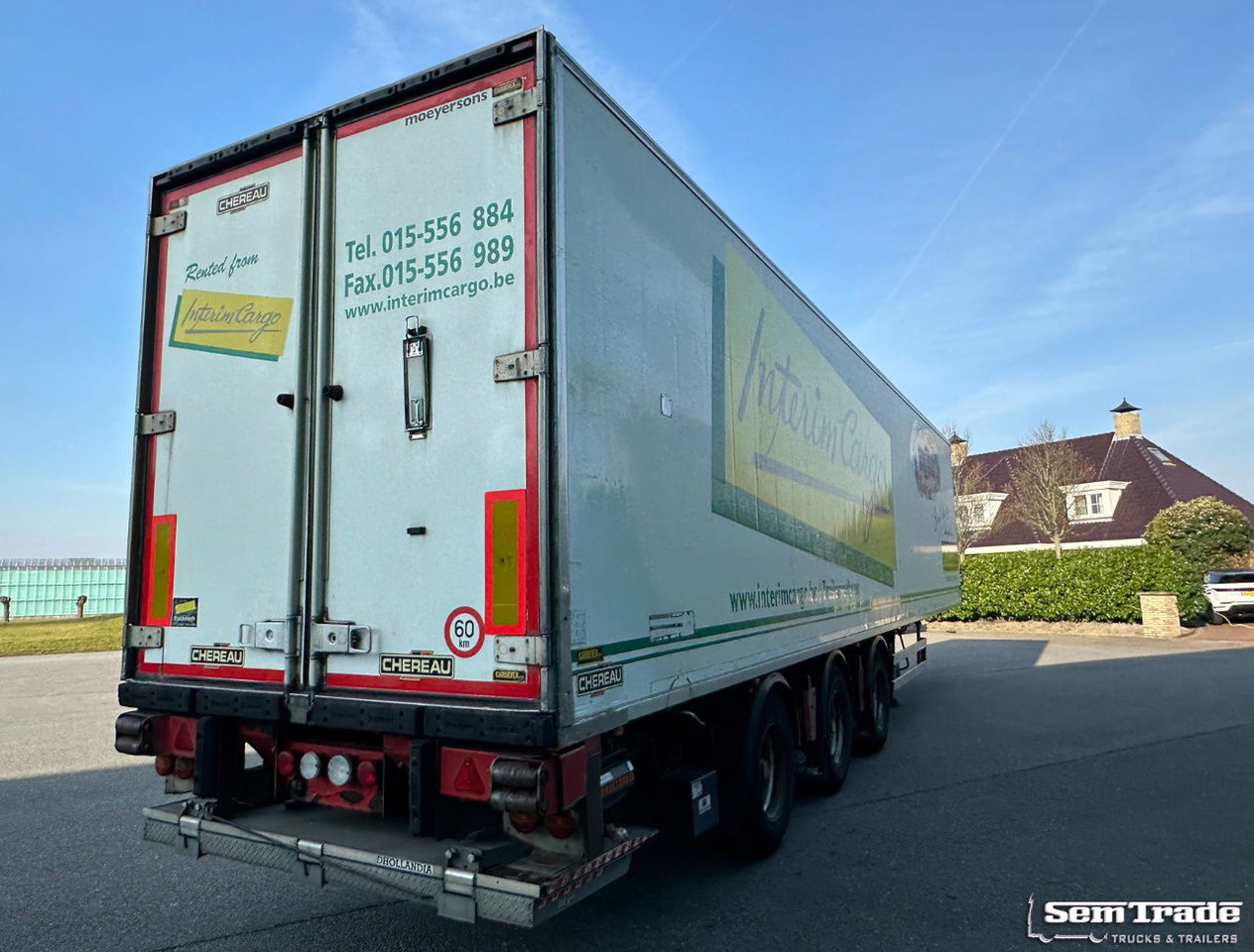 Renders Chereau Carrier Maxima 1300 Steering Axle Tail Lift Belgium Trailer - Semi-remorque frigorifique: photos 5 Renders Chereau Carrier Maxima 1300 Steering Axle Tail Lift Belgium Trailer - Semi-remorque frigorifique: photos 5