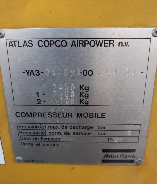 Compresseur de chantier Atlas Copco XAHS 175 - Compresseur d'air: photos 5 Compresseur de chantier Atlas Copco XAHS 175 - Compresseur d'air: photos 5