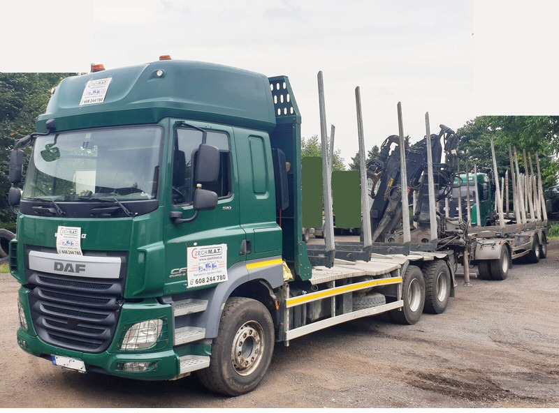 DAF 6x4 CF510 33/26t +HIAB Loglift 135 ZT94 +Umikov PP3 - Camion grumier, Camion grue: photos 5 DAF 6x4 CF510 33/26t +HIAB Loglift 135 ZT94 +Umikov PP3 - Camion grumier, Camion grue: photos 5