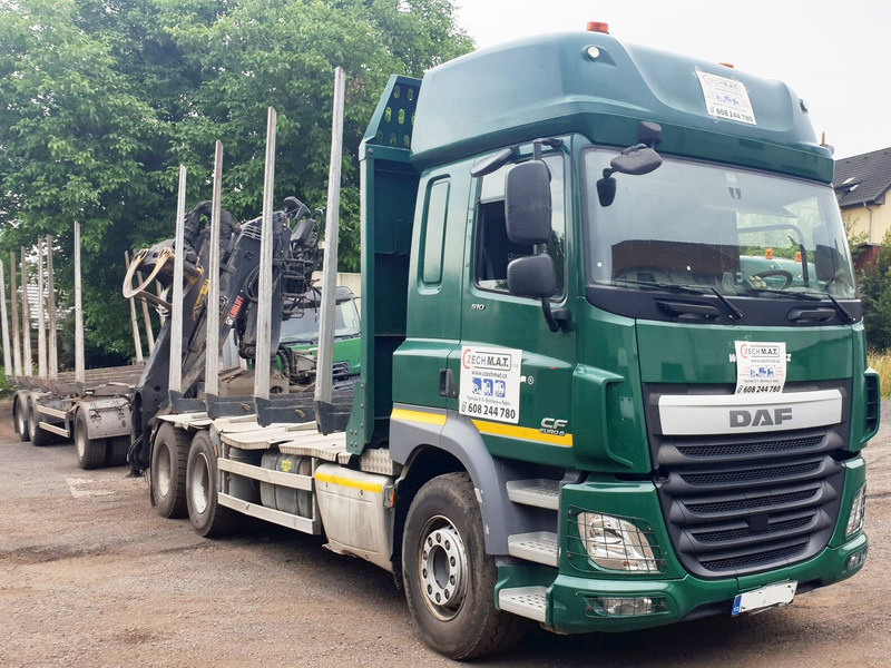 DAF 6x4 CF510 33/26t +HIAB Loglift 135 ZT94 +Umikov PP3 - Camion grumier, Camion grue: photos 1 DAF 6x4 CF510 33/26t +HIAB Loglift 135 ZT94 +Umikov PP3 - Camion grumier, Camion grue: photos 1