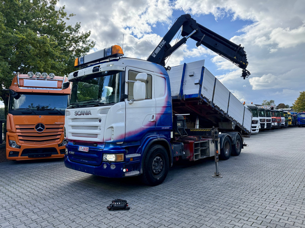 Scania R380 6X2*4 Kipper mit Kran HIAB 220 - Camion benne, Camion grue: photos 1 Scania R380 6X2*4 Kipper mit Kran HIAB 220 - Camion benne, Camion grue: photos 1