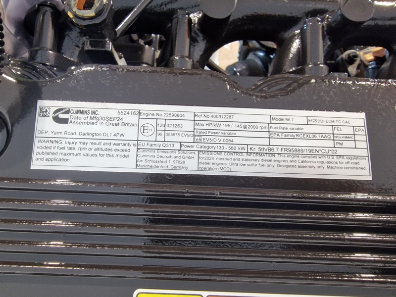 Moteur pour Engins de chantier Cummins JCB QSB6.7 CM2350 CPL5235 New 2024 Engine (Plant): photos 16