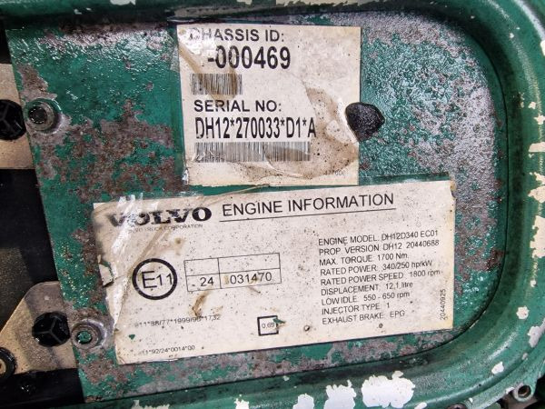 Volvo DH12D340 EC01 Engine (Bus) - Moteur: photos 2 Volvo DH12D340 EC01 Engine (Bus) - Moteur: photos 2