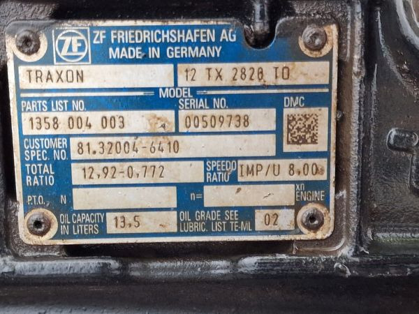 ZF Traxon 12TX2820TO MAN Spec Gearbox - Boîte de vitesse: photos 2 ZF Traxon 12TX2820TO MAN Spec Gearbox - Boîte de vitesse: photos 2