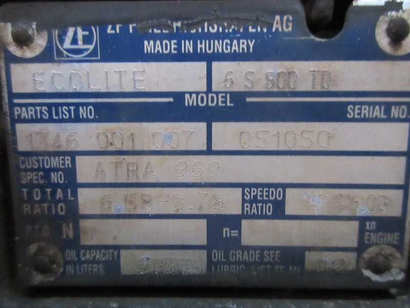 DAF 1700557/6S800TO RATIO 6.58-078 DAF LF EURO 5 - Boîte de vitesse pour Camion: photos 5 DAF 1700557/6S800TO RATIO 6.58-078 DAF LF EURO 5 - Boîte de vitesse pour Camion: photos 5