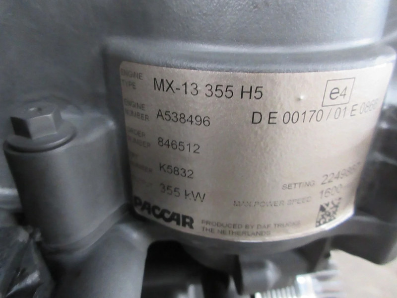 DAF 2249867 // 2353631 // 2304390 MX 13- 355 H 5 DAF XG 480 MODEL 2023 KM CA 170.000 - Moteur pour Camion: photos 5 DAF 2249867 // 2353631 // 2304390 MX 13- 355 H 5 DAF XG 480 MODEL 2023 KM CA 170.000 - Moteur pour Camion: photos 5