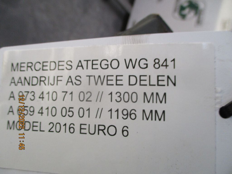 Mercedes-Benz A 973 410 71 02 // 659 410 05 01 1300MM//1196MM ATEGO EURO 6 - Demi arbre pour Camion: photos 5 Mercedes-Benz A 973 410 71 02 // 659 410 05 01 1300MM//1196MM ATEGO EURO 6 - Demi arbre pour Camion: photos 5