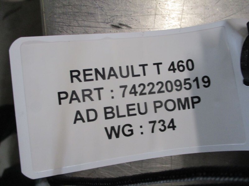 Renault 7422209519 AD BLUE POMP RENAULT T 460 EURO 6 - Préparation du carburant pour Camion: photos 2 Renault 7422209519 AD BLUE POMP RENAULT T 460 EURO 6 - Préparation du carburant pour Camion: photos 2