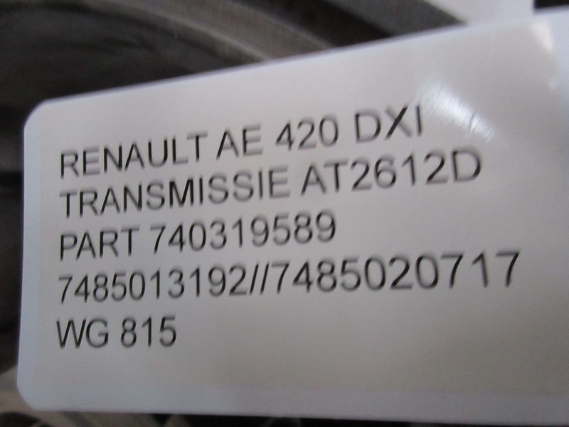 Renault AE MAGNUM 740319589 TRANSMISSIE AT 2612D EURO 5 - Boîte de vitesse pour Camion: photos 5 Renault AE MAGNUM 740319589 TRANSMISSIE AT 2612D EURO 5 - Boîte de vitesse pour Camion: photos 5