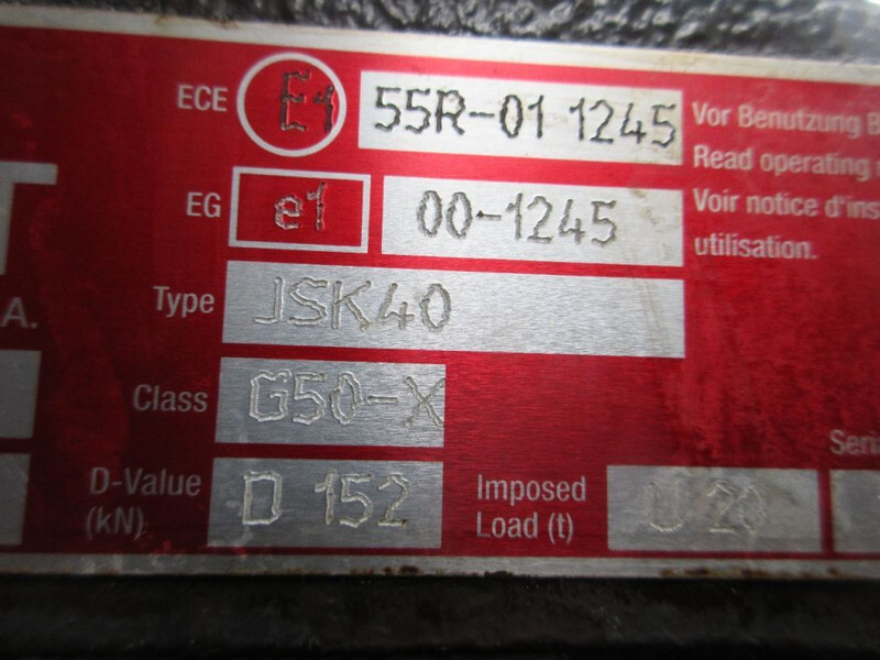Jost JOST G 50-X D152 KOMT VAN DAF XF 106 EURO 6 - Sellette d'attelage pour Camion: photos 3 Jost JOST G 50-X D152 KOMT VAN DAF XF 106 EURO 6 - Sellette d'attelage pour Camion: photos 3