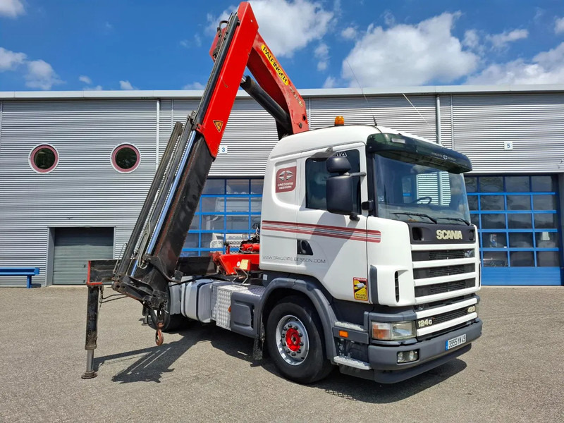 Scania 124G-420 / RETARDER / PALFINGER PK32080 / DOUBLE TANK / AIRCO / GOOD CONDITION / MANUAL / EURO-3 / 2004 - Camion grue: photos 3 Scania 124G-420 / RETARDER / PALFINGER PK32080 / DOUBLE TANK / AIRCO / GOOD CONDITION / MANUAL / EURO-3 / 2004 - Camion grue: photos 3