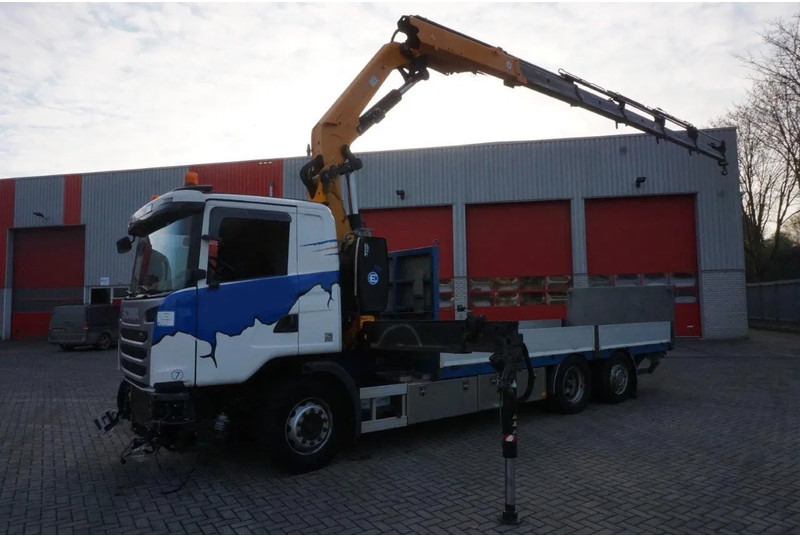 Scania G490 / ENGINE RUNNING / RETARDER / EFFER 255-5S CRANE REMOTE / PLATFORM / FULL-AIR / AUTOMATIC / EURO-6 / 2014 - Camion grue: photos 2 Scania G490 / ENGINE RUNNING / RETARDER / EFFER 255-5S CRANE REMOTE / PLATFORM / FULL-AIR / AUTOMATIC / EURO-6 / 2014 - Camion grue: photos 2