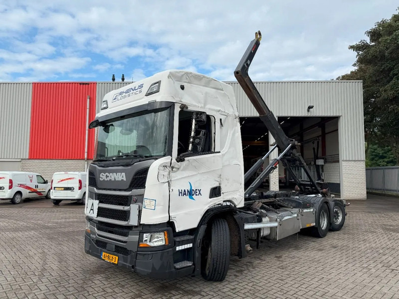 Scania NGS R410 / ENGINE RUNNING / RETARDER / LIFT+LENKACHSE / HIAB 21TON HOOK / NL TRUCK / FRIDGE / EURO-6 / 2019 - Camion ampliroll: photos 1 Scania NGS R410 / ENGINE RUNNING / RETARDER / LIFT+LENKACHSE / HIAB 21TON HOOK / NL TRUCK / FRIDGE / EURO-6 / 2019 - Camion ampliroll: photos 1