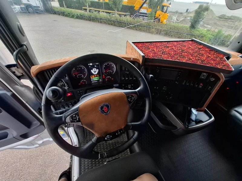 Châssis cabine Scania R580 V8 / RETARDER / LIFT+LENKACHSE / FULL-AIR / PLATFORM 2000 KG / LEATHER / AIRCO / AUTOMATIC / EURO-6 / 2014: photos 16