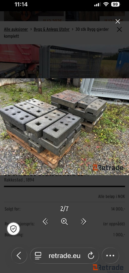 30 stk Bygg gjerder komplett - Matériel de chantier: photos 2 30 stk Bygg gjerder komplett - Matériel de chantier: photos 2