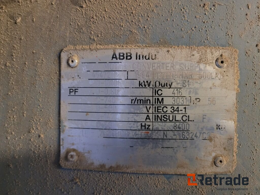 Stor elmotor ABB Industry HXR 500LR8 -1000kw - Autre matériel: photos 5 Stor elmotor ABB Industry HXR 500LR8 -1000kw - Autre matériel: photos 5