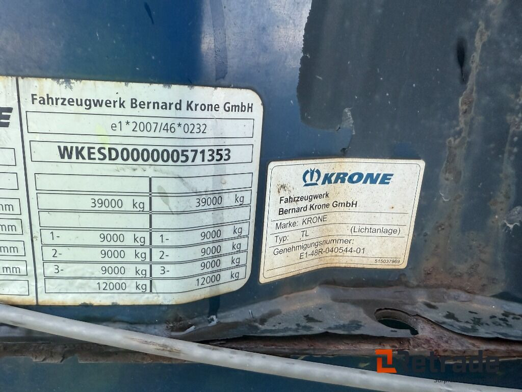 Trailer KRONE SD - Semi-remorque rideaux coulissants: photos 4 Trailer KRONE SD - Semi-remorque rideaux coulissants: photos 4