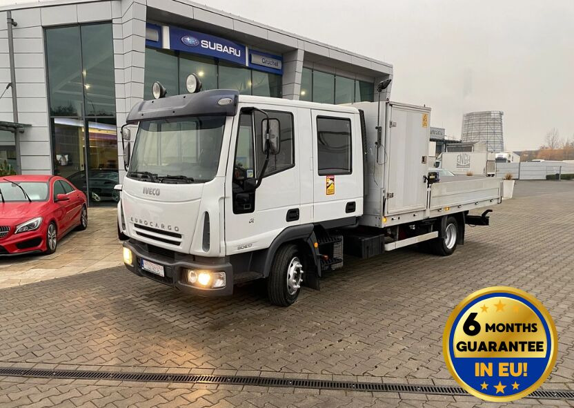 Iveco Eurocargo ML80E17 / HDS HMF / 1 Owner / Doka - Camion plateau, Camion grue: photos 1 Iveco Eurocargo ML80E17 / HDS HMF / 1 Owner / Doka - Camion plateau, Camion grue: photos 1