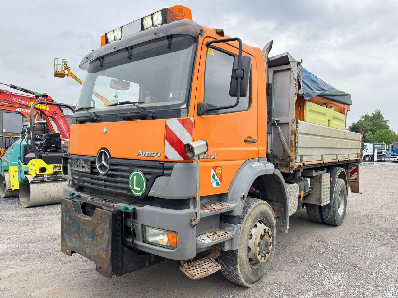Mercedes-Benz Atego 1828 AK 4X4 meiller tipper - snow plow - salt spreader - Camion benne: photos 1 Mercedes-Benz Atego 1828 AK 4X4 meiller tipper - snow plow - salt spreader - Camion benne: photos 1