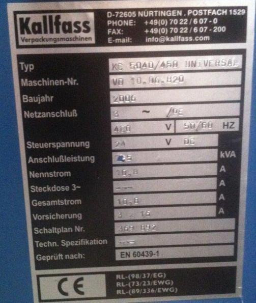 Machine d'emballage et de conditionnement Kallfass KC 5040-450 Universal angle welding machine: photos 6