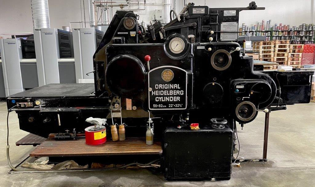 Original Heidelberg Zylinder OHZ SBB size 56 x 82 cm only for die cutting - Relieuse: photos 1 Original Heidelberg Zylinder OHZ SBB size 56 x 82 cm only for die cutting - Relieuse: photos 1