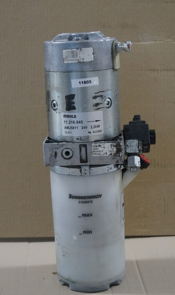Jungheinrich 51006444 | Pump unit 24V 2,2KW Mahle AMJ5811 Pump motor 51056970 Pump unit 24V 2,2KW Mahle AMJ5811 Pump motor 51056970 Tank 51038870 Valve block 51341531 for ERE225 - Pompe hydraulique pour Matériel de manutention: photos 1 Jungheinrich 51006444 | Pump unit 24V 2,2KW Mahle AMJ5811 Pump motor 51056970 Pump unit 24V 2,2KW Mahle AMJ5811 Pump motor 51056970 Tank 51038870 Valve block 51341531 for ERE225 - Pompe hydraulique pour Matériel de manutention: photos 1