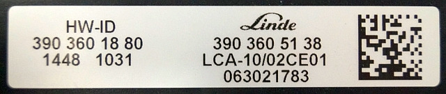 Linde 3903605138 | Controller LCA - 10/02CE01 3903601880 sn. 063021783 from R16H - Bloc de gestion pour Matériel de manutention: photos 4 Linde 3903605138 | Controller LCA - 10/02CE01 3903601880 sn. 063021783 from R16H - Bloc de gestion pour Matériel de manutention: photos 4