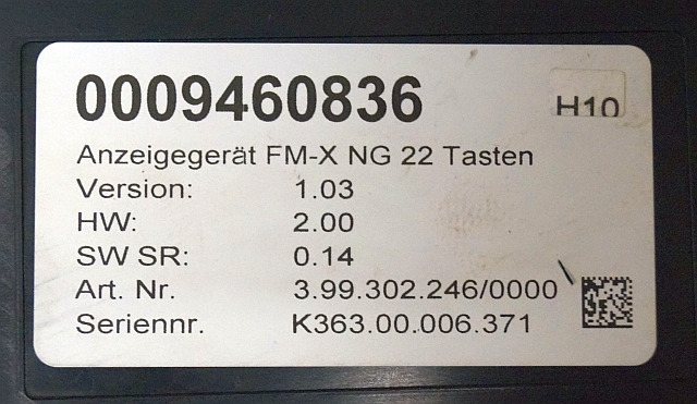 Still 0009460836 | Display V1.03 HW 2.00 Sw. 0.14 399302246/0000 sn K363.00.006 - Panel de instrumentos pour Matériel de manutention: photos 3 Still 0009460836 | Display V1.03 HW 2.00 Sw. 0.14 399302246/0000 sn K363.00.006 - Panel de instrumentos pour Matériel de manutention: photos 3