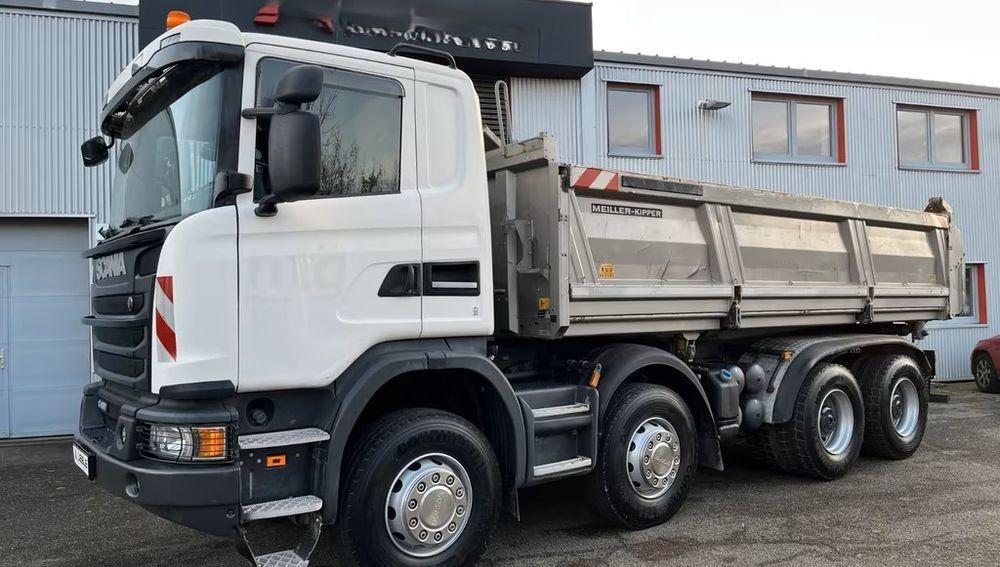 Scania G450 8x4 – Meiller 3-stronny wywrot – Bordmatik – Retarder – Euro 6 – 298.420 km - Camion benne: photos 2 Scania G450 8x4 – Meiller 3-stronny wywrot – Bordmatik – Retarder – Euro 6 – 298.420 km - Camion benne: photos 2