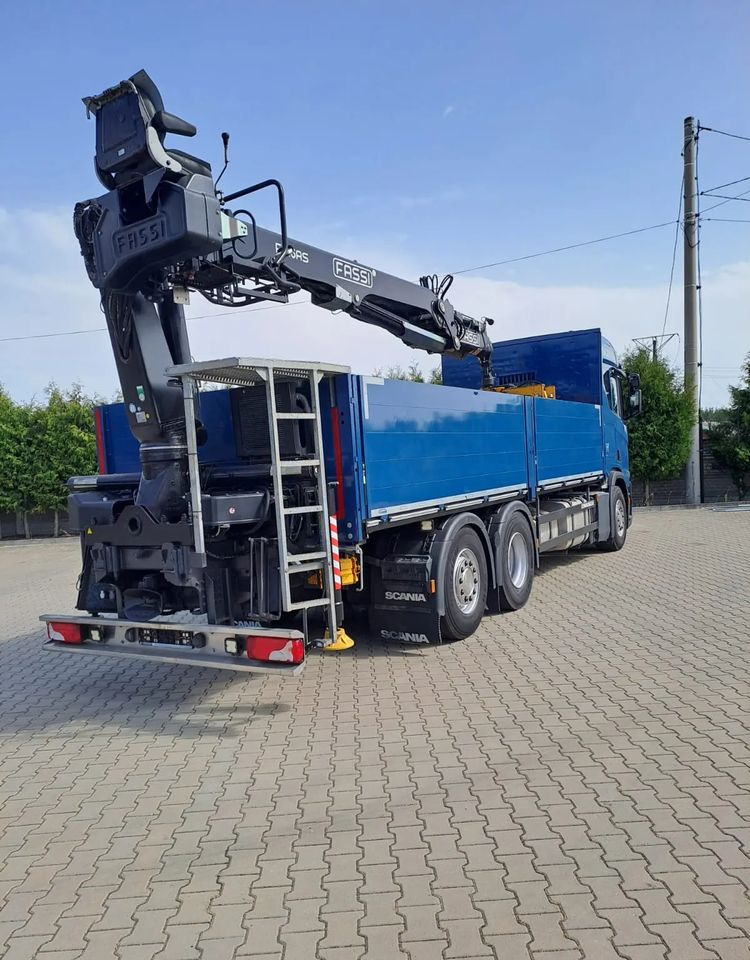 Camion grue, Camion plateau Scania R 500 6x2 z żurawiem Fassi F 215 AS – 2019 – Euro 6 –Retarder -Oś skrętna - Gotowa do pracy!: photos 9