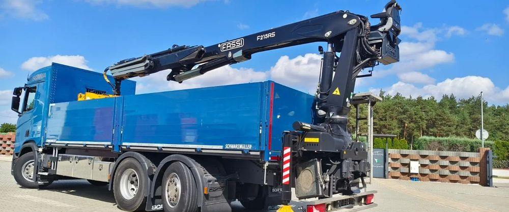 Camion grue, Camion plateau Scania R 500 6x2 z żurawiem Fassi F 215 AS – 2019 – Euro 6 –Retarder -Oś skrętna - Gotowa do pracy!: photos 8