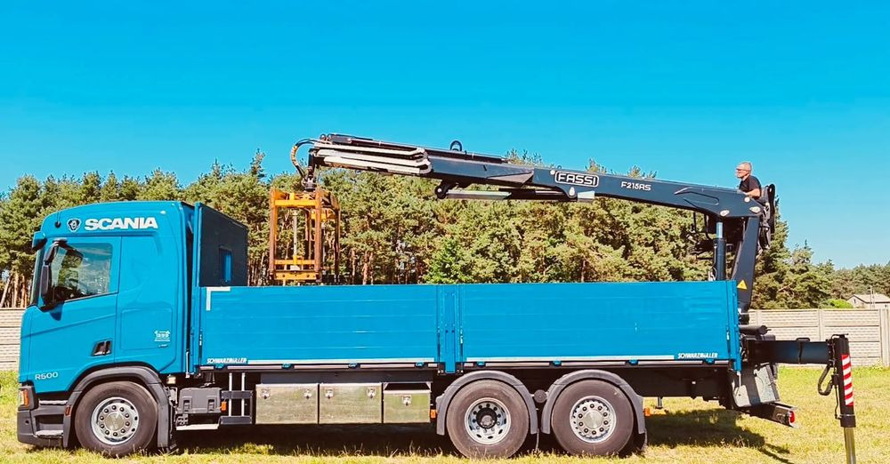 Scania R 500 6x2 z żurawiem Fassi F 215 AS – 2019 – Euro 6 –Retarder -Oś skrętna - Gotowa do pracy! - Camion grue, Camion plateau: photos 4 Scania R 500 6x2 z żurawiem Fassi F 215 AS – 2019 – Euro 6 –Retarder -Oś skrętna - Gotowa do pracy! - Camion grue, Camion plateau: photos 4