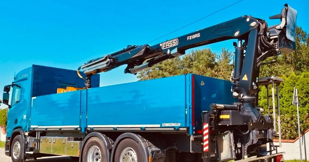 Scania R 500 6x2 z żurawiem Fassi F 215 AS – 2019 – Euro 6 –Retarder -Oś skrętna - Gotowa do pracy! - Camion grue, Camion plateau: photos 2 Scania R 500 6x2 z żurawiem Fassi F 215 AS – 2019 – Euro 6 –Retarder -Oś skrętna - Gotowa do pracy! - Camion grue, Camion plateau: photos 2