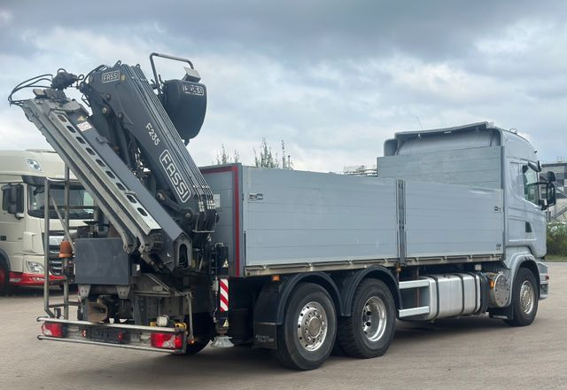 Scania R500 V8 6x2 |platforma budowlana z HDS FASSI F235 sterowanie radiowe | Euro5| Oś tylna: podnoszona i skrętna - Camion plateau, Camion grue: photos 4 Scania R500 V8 6x2 |platforma budowlana z HDS FASSI F235 sterowanie radiowe | Euro5| Oś tylna: podnoszona i skrętna - Camion plateau, Camion grue: photos 4