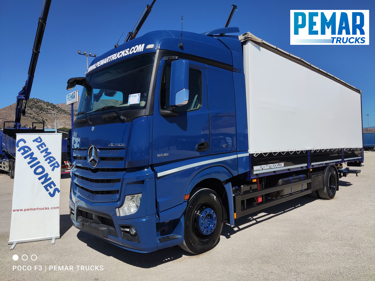 MERCEDES-BENZ ACTROS 1836 SEMITAUTLINER 18T - Camion à rideaux coulissants: photos 1 MERCEDES-BENZ ACTROS 1836 SEMITAUTLINER 18T - Camion à rideaux coulissants: photos 1
