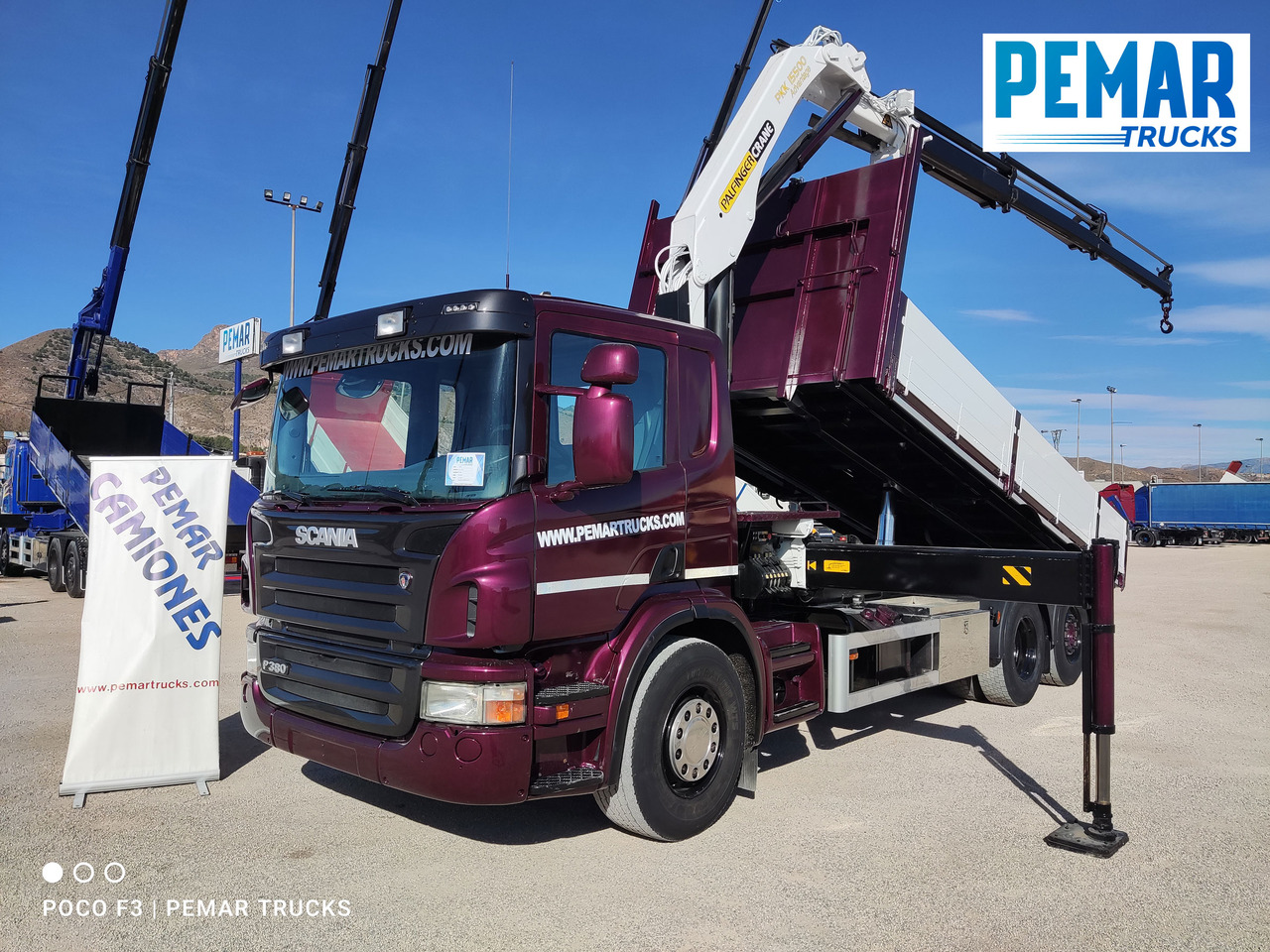 SCANIA P 380 6X2 GRUA BASCULANTE - Camion benne, Camion grue: photos 1 SCANIA P 380 6X2 GRUA BASCULANTE - Camion benne, Camion grue: photos 1