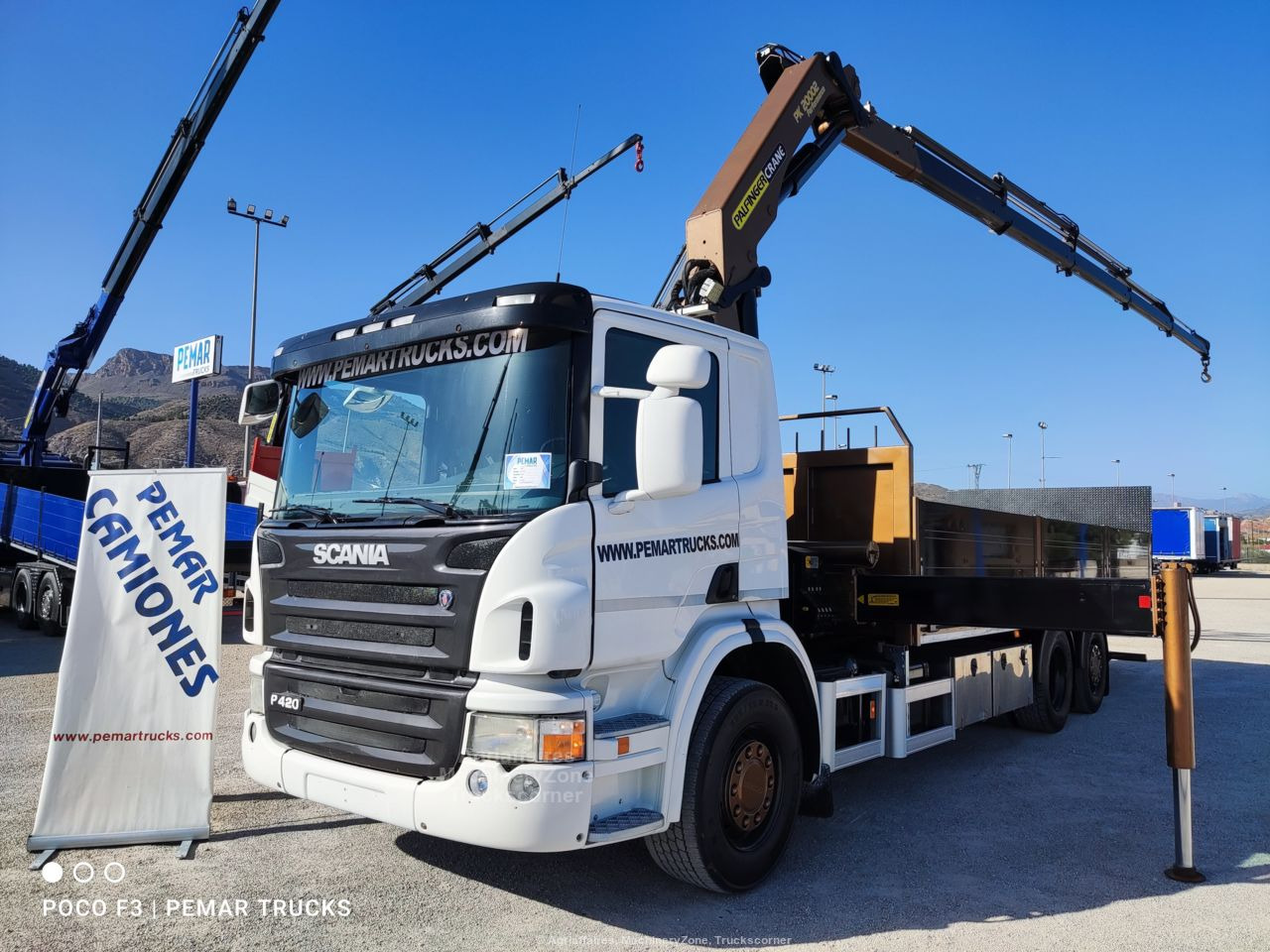 SCANIA P 420 6X2 GRUA CAJA FIJA - Camion porte-conteneur/ Caisse mobile, Camion grue: photos 1 SCANIA P 420 6X2 GRUA CAJA FIJA - Camion porte-conteneur/ Caisse mobile, Camion grue: photos 1