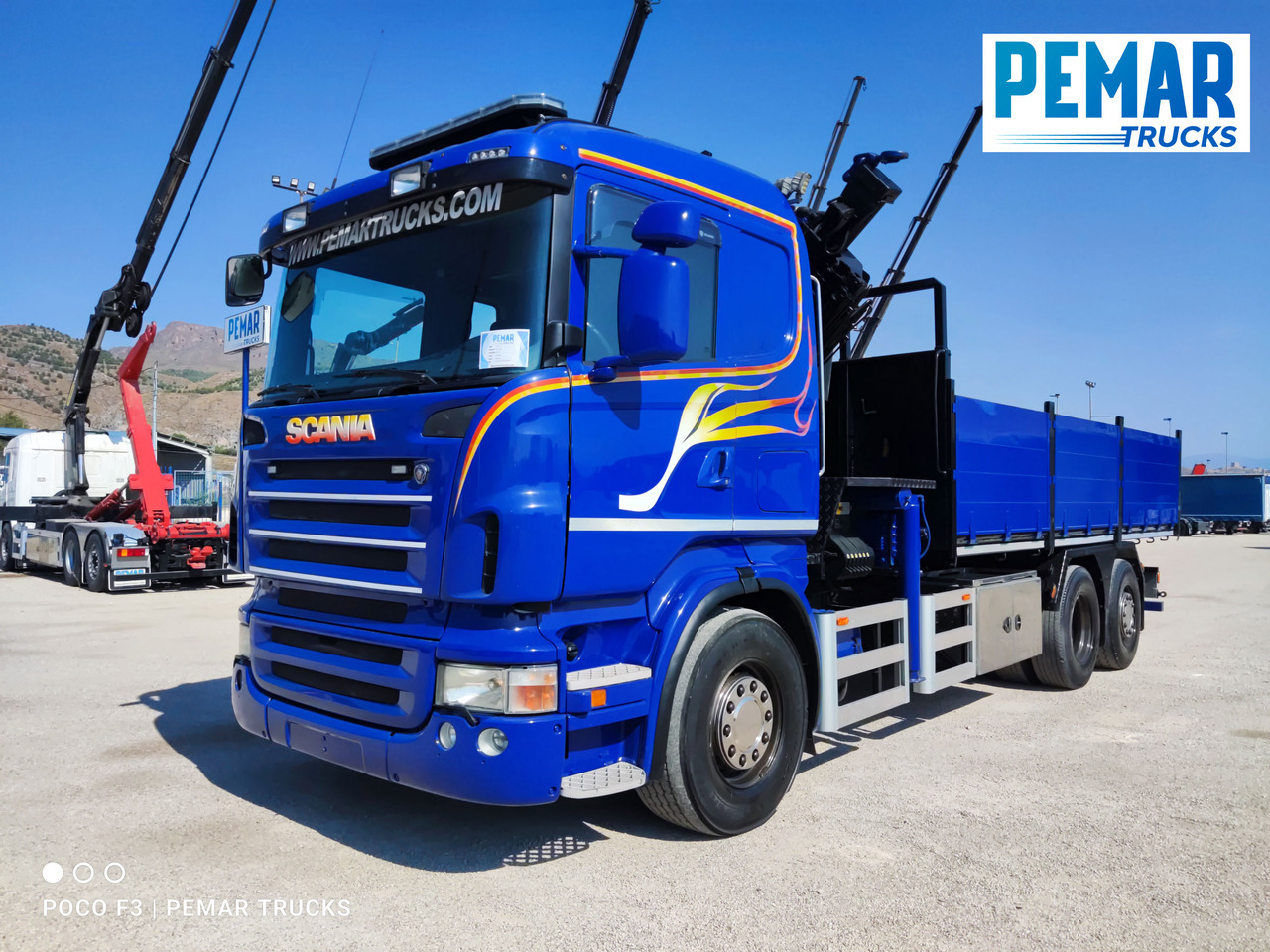SCANIA R 420 6X2 GRUA PALFINGER PK 23002 BASCULANTE - Camion benne, Camion grue: photos 2 SCANIA R 420 6X2 GRUA PALFINGER PK 23002 BASCULANTE - Camion benne, Camion grue: photos 2