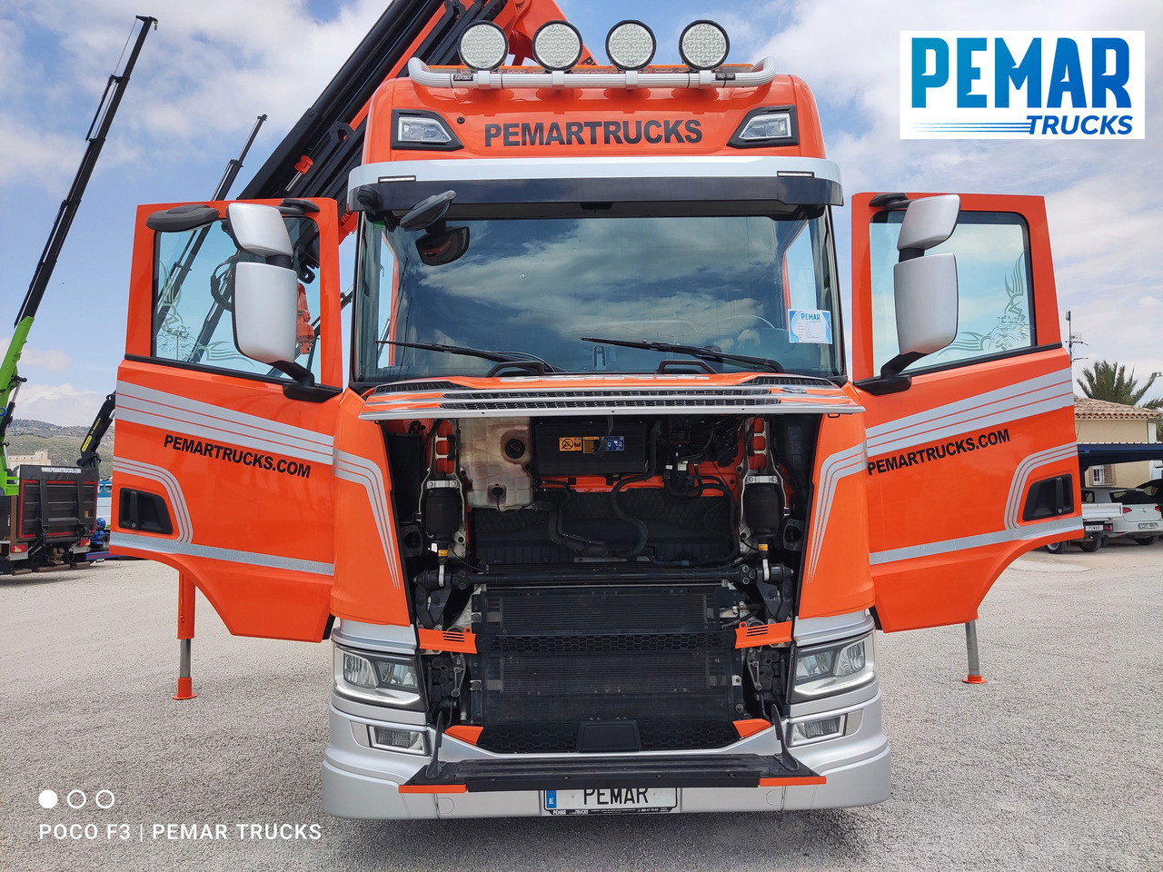 Camion plateau, Camion grue SCANIA R 540 6X2 GRUA CAJA FIJA: photos 39