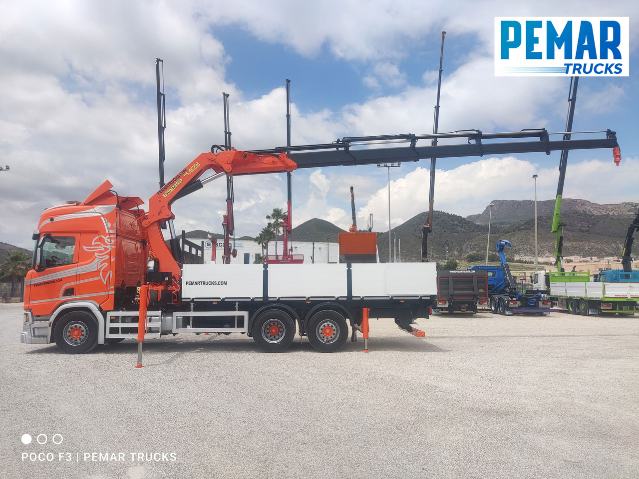 Camion plateau, Camion grue SCANIA R 540 6X2 GRUA CAJA FIJA: photos 21