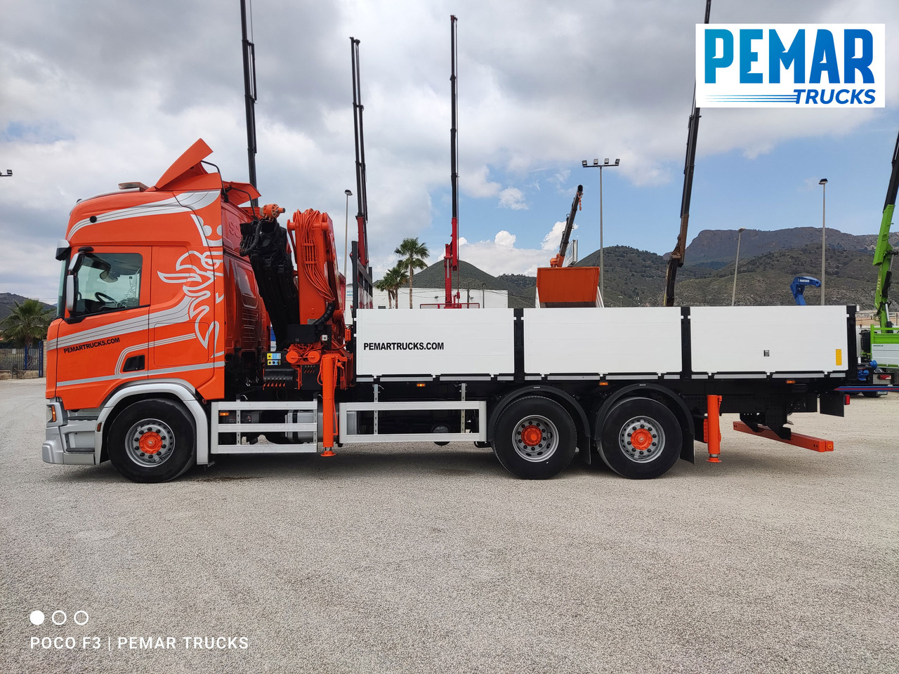Camion plateau, Camion grue SCANIA R 540 6X2 GRUA CAJA FIJA: photos 9