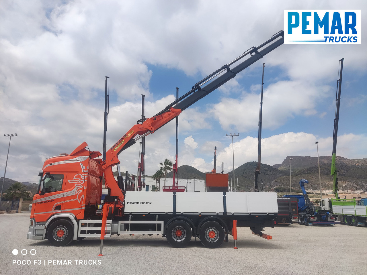 Camion plateau, Camion grue SCANIA R 540 6X2 GRUA CAJA FIJA: photos 22